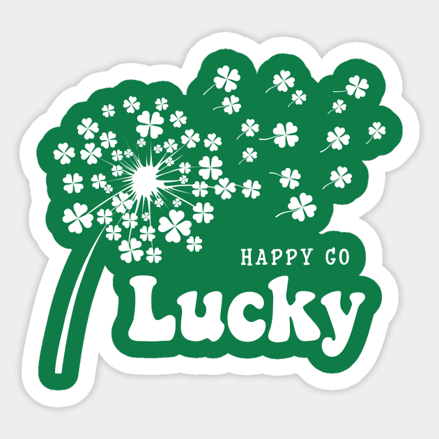 Happy Go Lucky Sticker by RobertBowmanArt